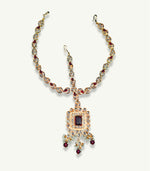 Load image into Gallery viewer, Meher Ruby Kundan Jewellery Set