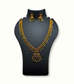 Load image into Gallery viewer, Antique Gold Finish Long Necklace
