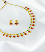 Load image into Gallery viewer, Ruby Drop Elegance Necklace Set