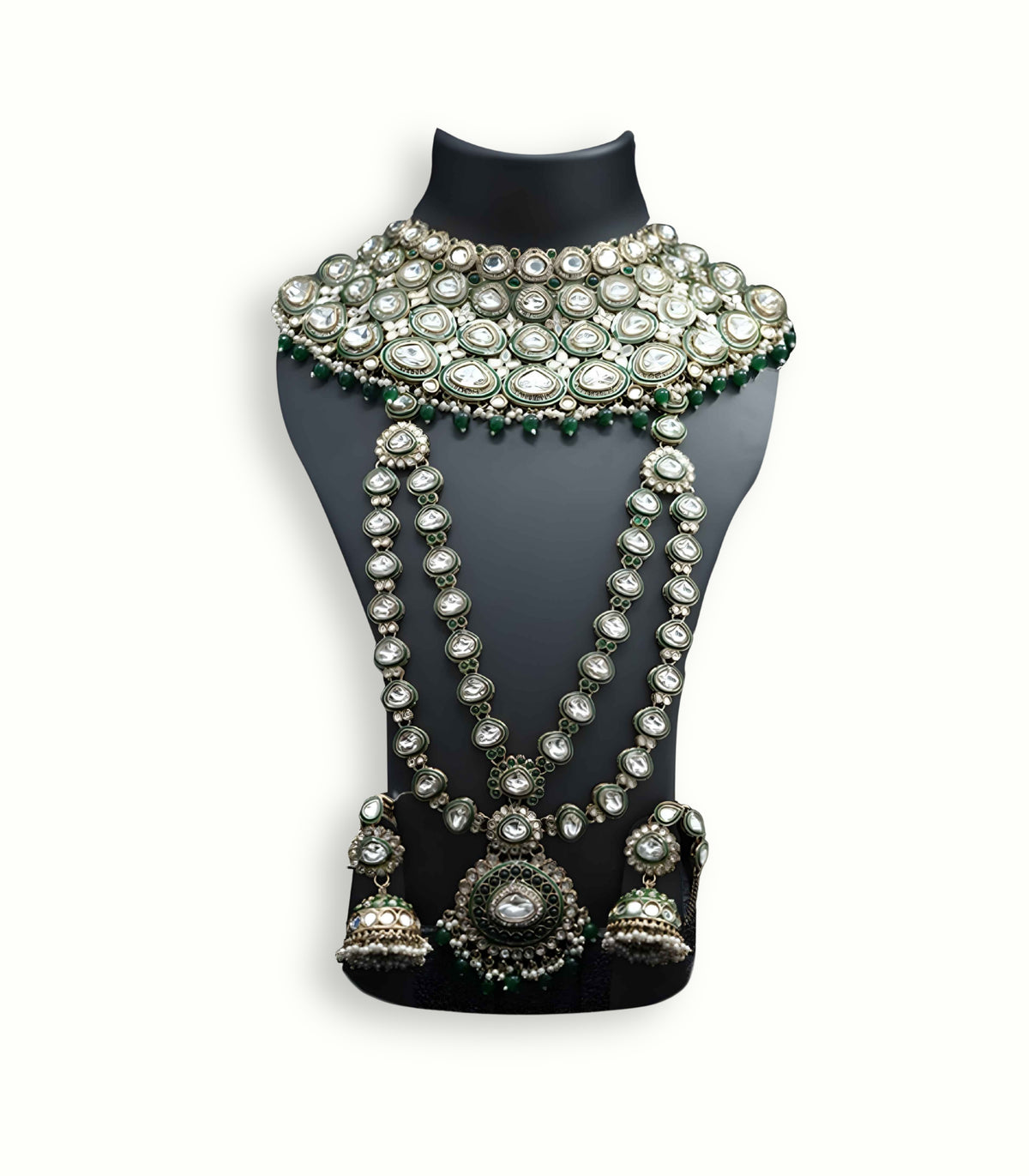 Emerald royale bridal set