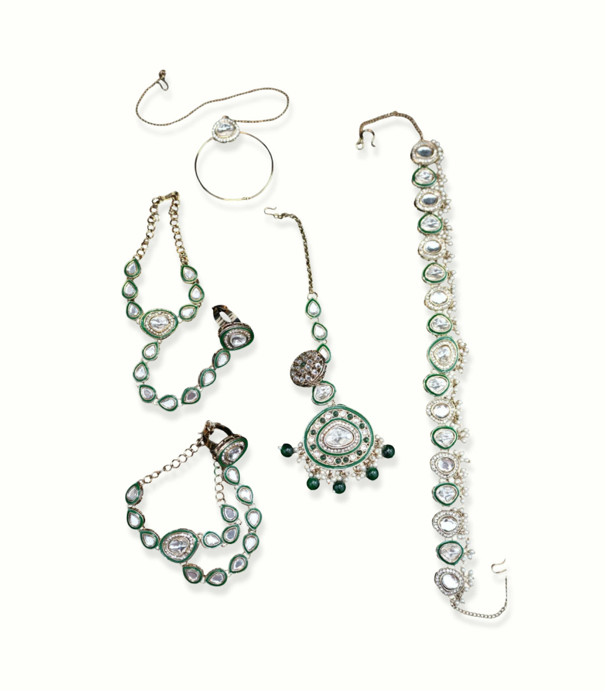 Emerald royale bridal set