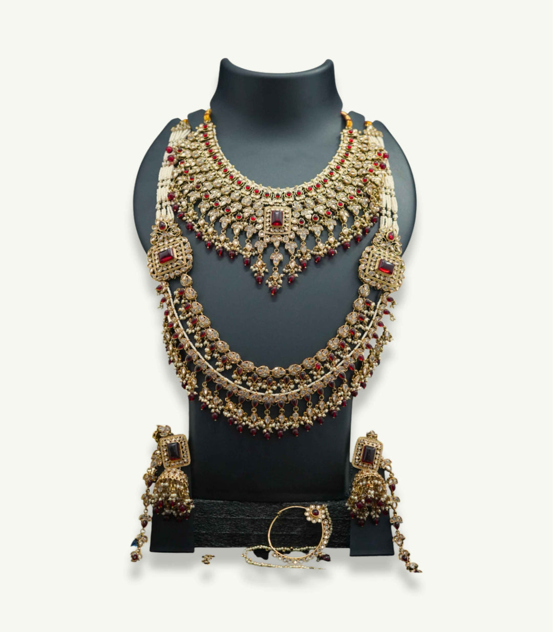 Meher Ruby Kundan Jewellery Set