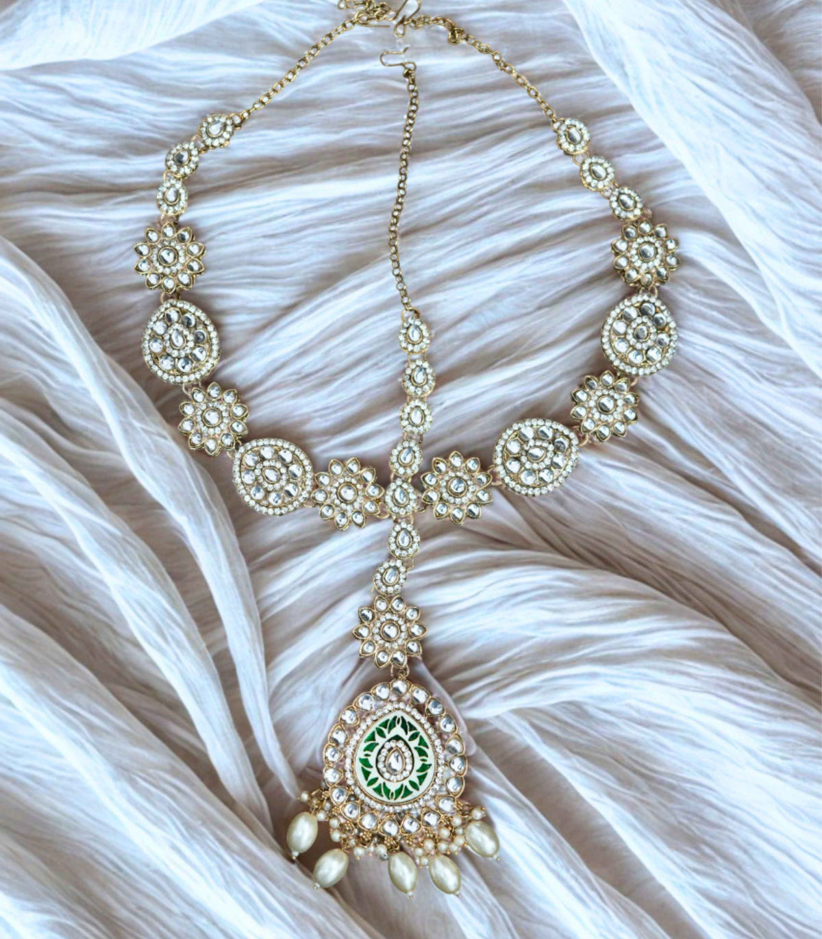 Heer ivory kundan set