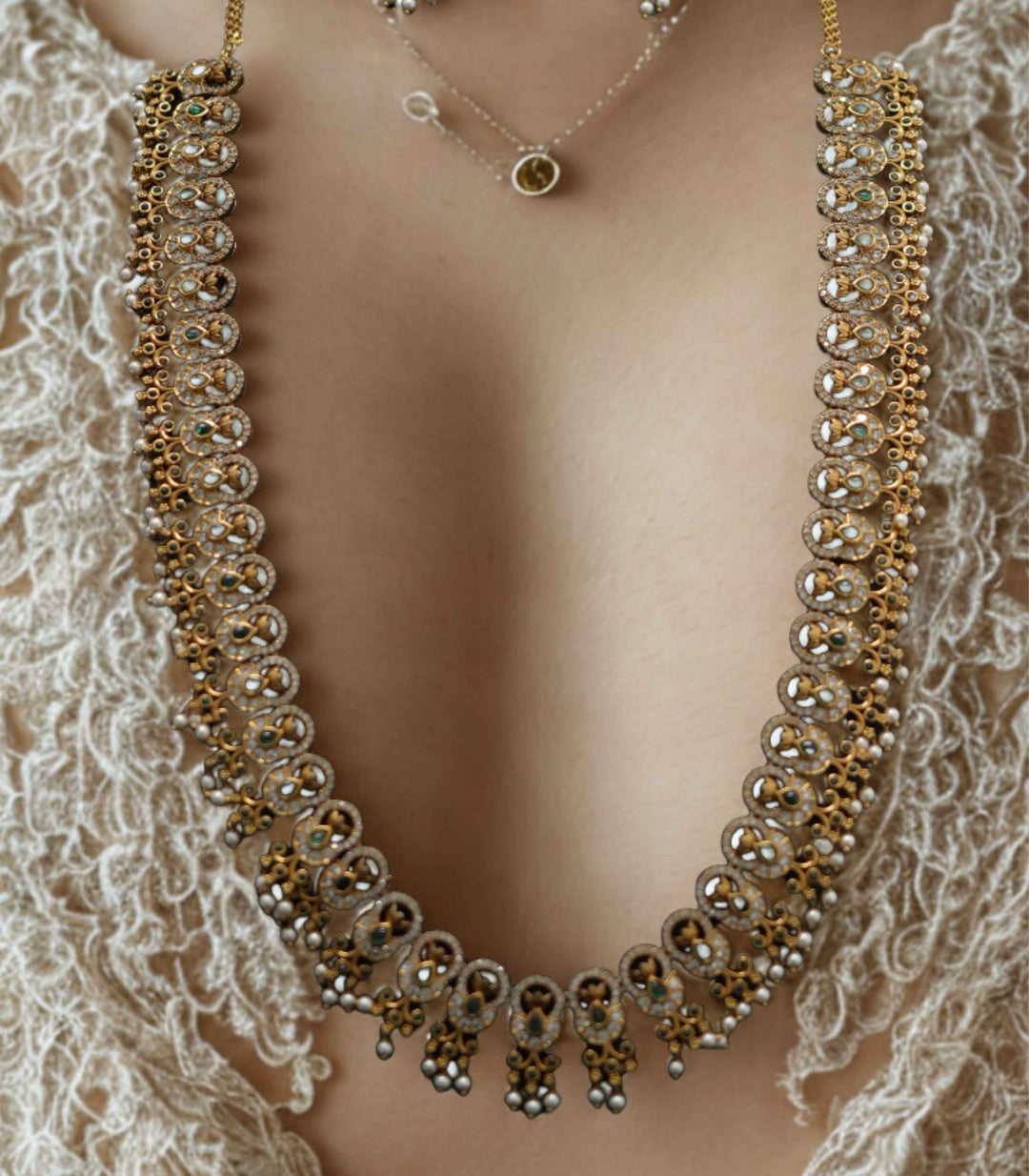 Maharani Heritage Kundan & Bead Necklace Set