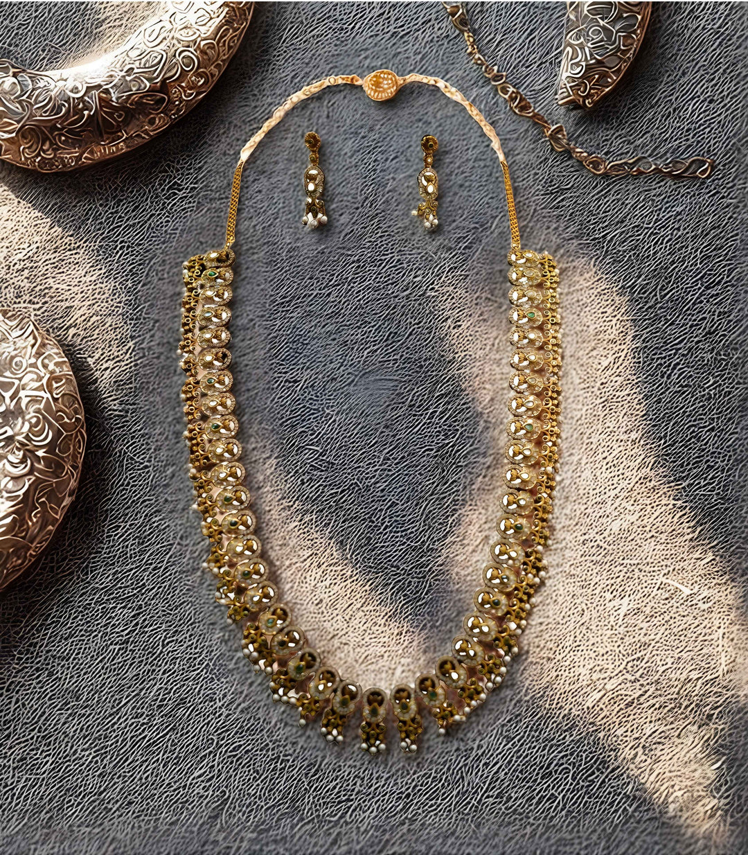 Maharani Heritage Kundan & Bead Necklace Set