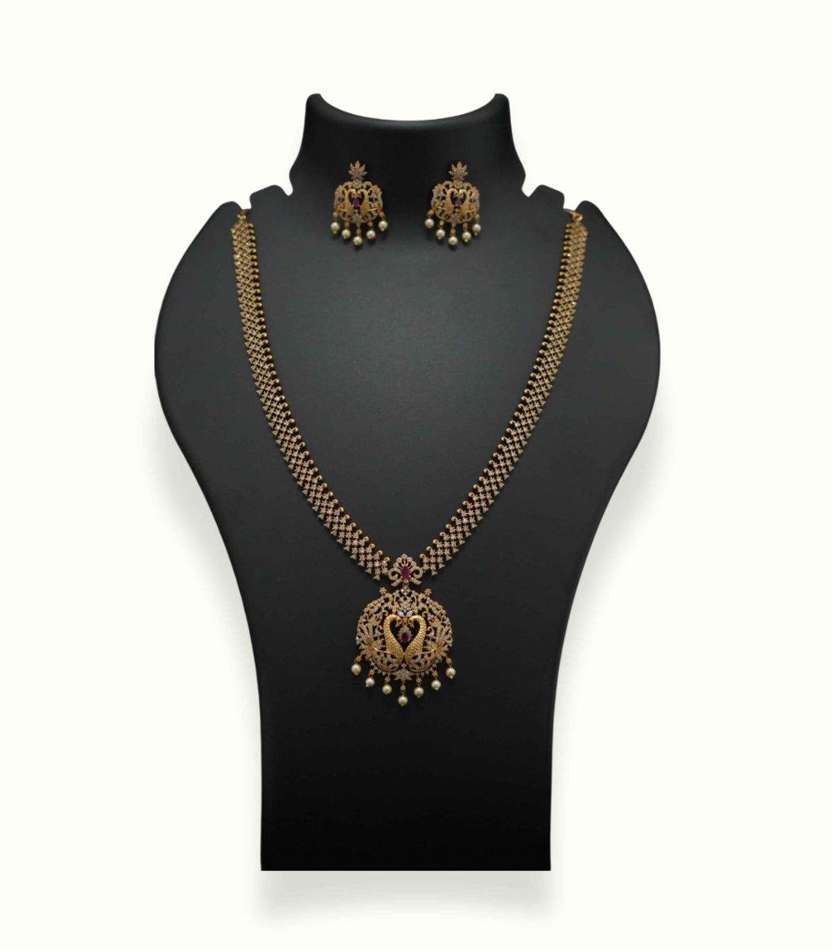 Hams pendant heritage kundan & bead necklace set