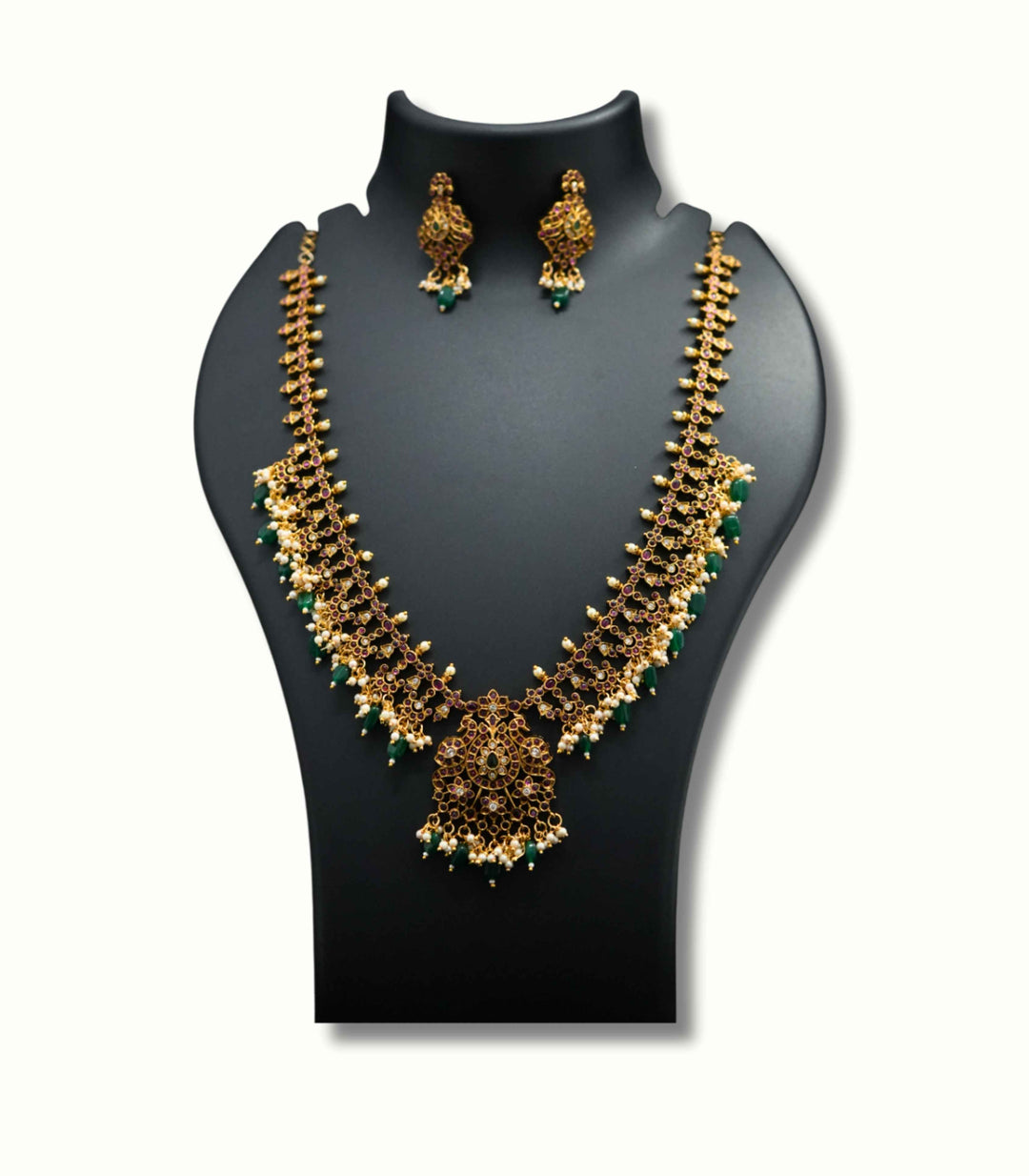 Ruby Pearls Long Necklace