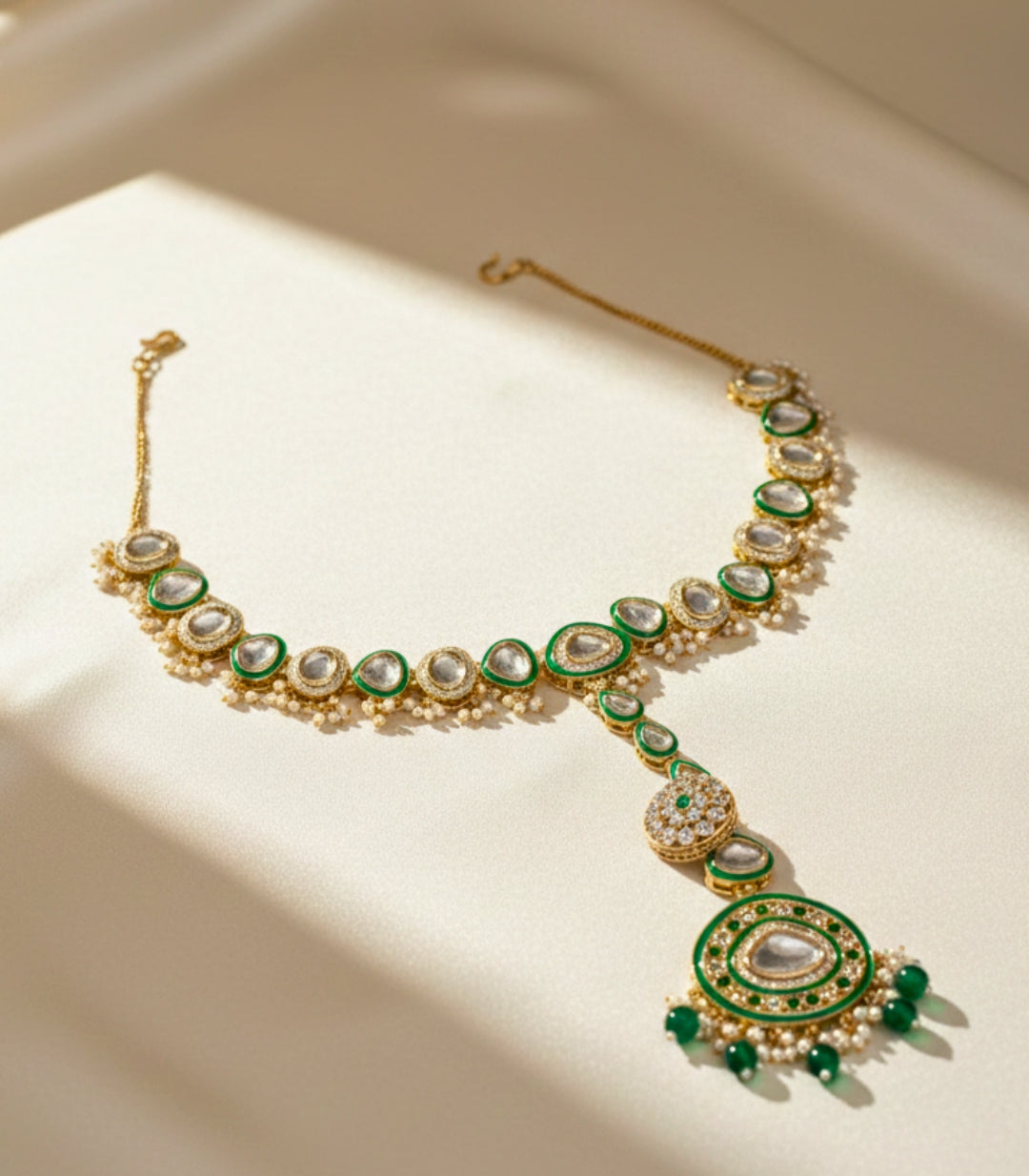 Emerald royale bridal set