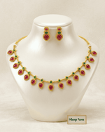 Load image into Gallery viewer, Ruby Drop Elegance Necklace Set
