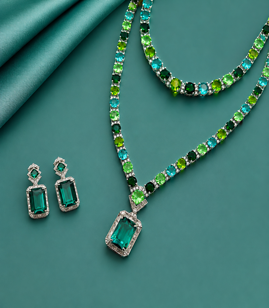 Victorian elegance necklace set| bridal party wear