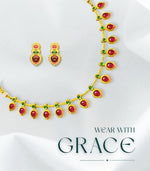 Load image into Gallery viewer, Ruby Drop Elegance Necklace Set
